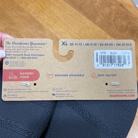 NWT. Dearfoam, women’s size 11-12, slippers. - Picture 9 of 10